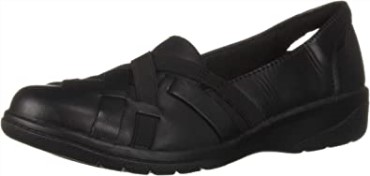 Mocasin Mujer Cheyn Creek Clarks Cuero Negro
