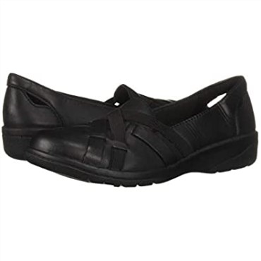 Mocasin Mujer Cheyn Creek Clarks Cuero Negro