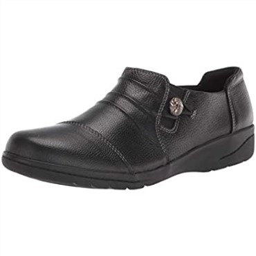 Mocasin Mujer Cheyn Inca Clarks Cuero Negro
