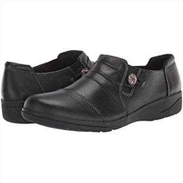 Mocasin Mujer Cheyn Inca Clarks Cuero Negro