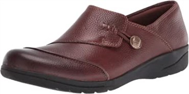 Mocasines Mujer Cheyn Misha Flat Cuero Marrón Oscuro Clarks