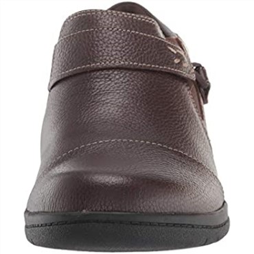 Mujer Cheyn O Nyx-black Piel Abatanada Clarks Marrón Oscuro Piel Abatanada