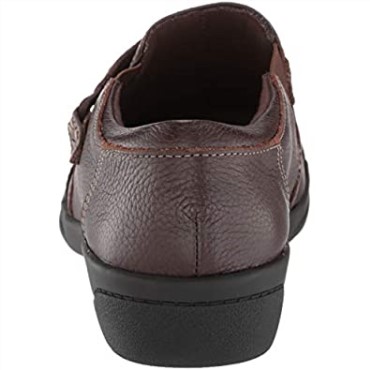 Mujer Cheyn O Nyx-black Piel Abatanada Clarks Marrón Oscuro Piel Abatanada