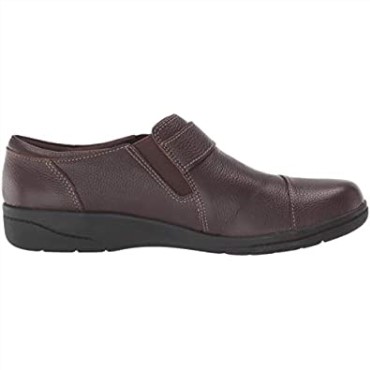Mujer Cheyn O Nyx-black Piel Abatanada Clarks Marrón Oscuro Piel Abatanada