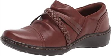 Mocasines Mujer Cora Braidshoe Clarks Bronceado Oscuro