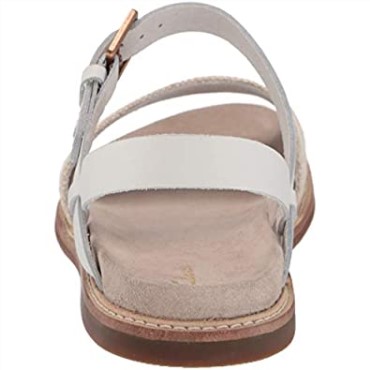 Sandalia Plana Mujer Tira Corsio Clarks Lona Natural