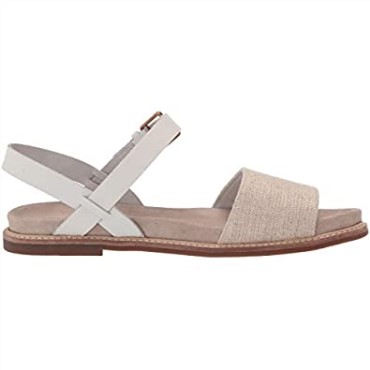 Sandalia Plana Mujer Tira Corsio Clarks Lona Natural