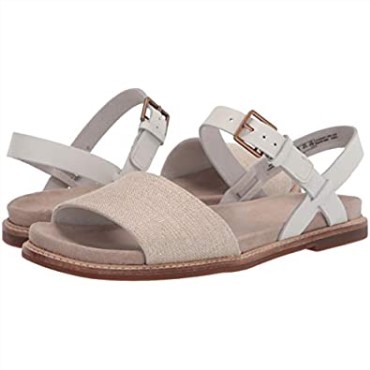 Sandalia Plana Mujer Tira Corsio Clarks Lona Natural