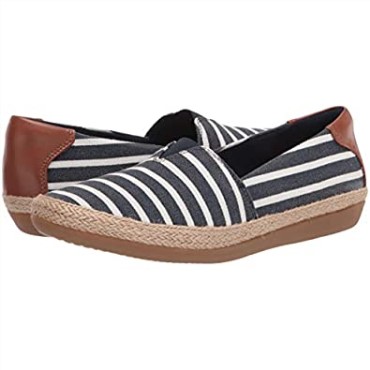 Mocasin Mujer Danelly Sky Plano Clarks Navy Textil Sintetico Combi