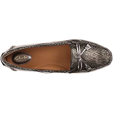 Dunbar Racer Clarks Cuero Metalizado Peltre Para Mujer