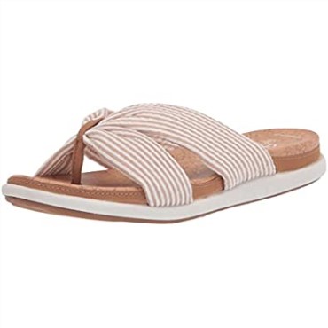 Sandalia Eliza Shore Slide Mujer Clarks Textil Natural
