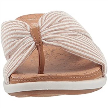 Sandalia Eliza Shore Slide Mujer Clarks Textil Natural