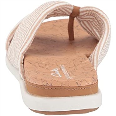 Sandalia Eliza Shore Slide Mujer Clarks Textil Natural