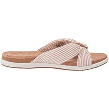 Sandalia Eliza Shore Slide Mujer Clarks Textil Natural