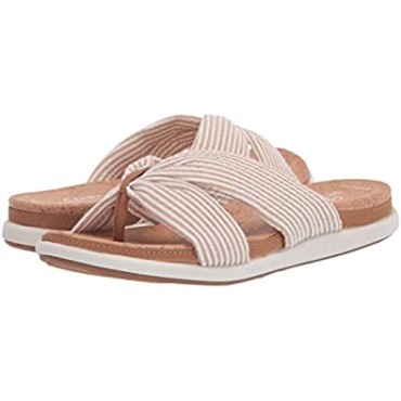 Sandalia Eliza Shore Slide Mujer Clarks Textil Natural