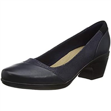 Zapato De Vestir Uniforme Emily Alexa Mujer Azul Marino Combi Clarks