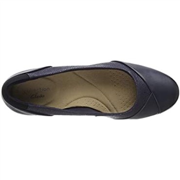 Zapato De Vestir Uniforme Emily Alexa Mujer Azul Marino Combi Clarks