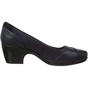 Zapato De Vestir Uniforme Emily Alexa Mujer Azul Marino Combi Clarks