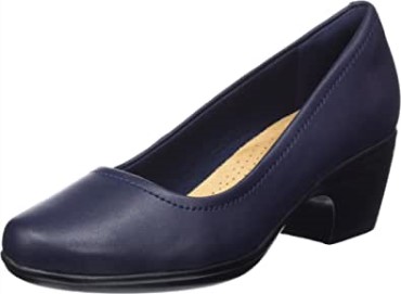 Zapato De Salon Emily Belle Mujer Clarks Piel Azul Marino