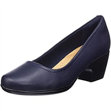Zapato De Salon Emily Belle Mujer Clarks Piel Azul Marino