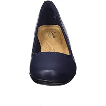 Zapato De Salon Emily Belle Mujer Clarks Piel Azul Marino