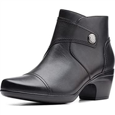 Bota Moda Mujer Emily Calle Clarks Piel Negra