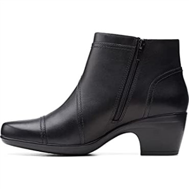 Bota Moda Mujer Emily Calle Clarks Piel Negra