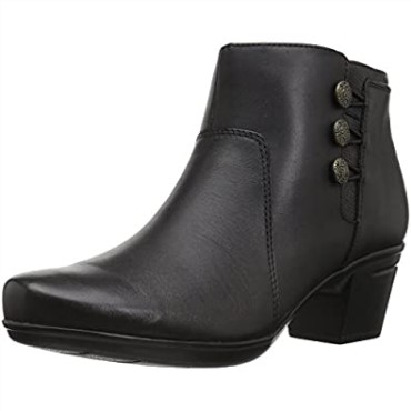 Botines Mujer Emslie Monet Clarks Cuero Negro