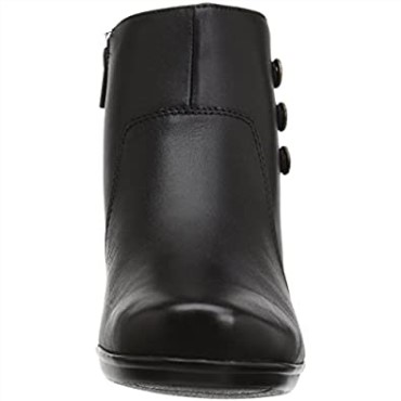 Botines Mujer Emslie Monet Clarks Cuero Negro