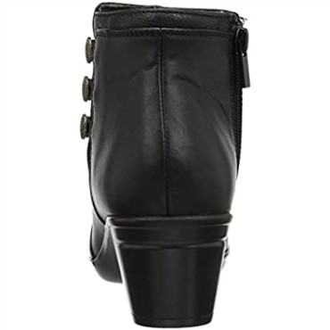 Botines Mujer Emslie Monet Clarks Cuero Negro