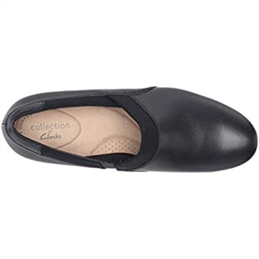 Mocasin Mujer Emslie Cumbre Clarks Navy Piel Textil Combi