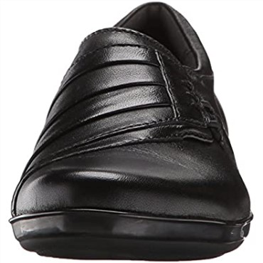 Clarks Mujer Everlay Iris Flat Cuero Negro
