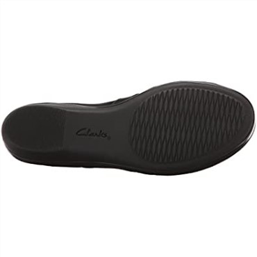 Clarks Mujer Everlay Iris Flat Cuero Negro
