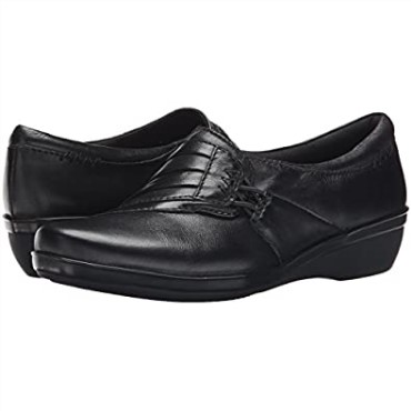 Clarks Mujer Everlay Iris Flat Cuero Negro