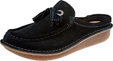 Sandalia Clarks Para Mujer Fun Ny Clog Slide Negro Sde