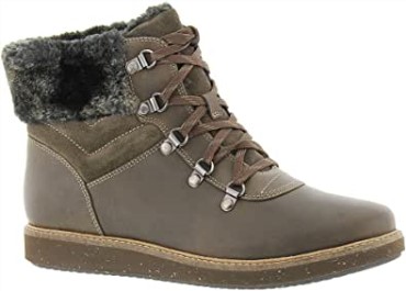 Botines Mujer Glick Clarmont Kaki Combi Clarks