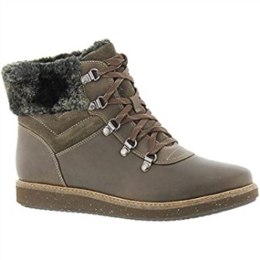 Botines Mujer Glick Clarmont Kaki Combi Clarks