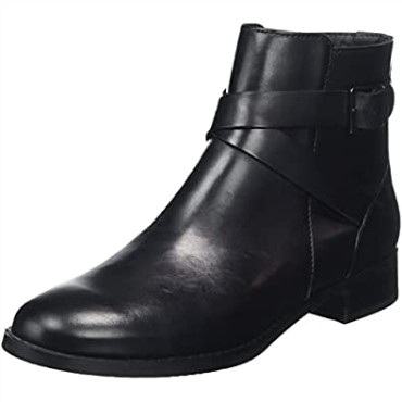 Bota Moda Mujer Hebilla Hamble Clarks Cuero Negro