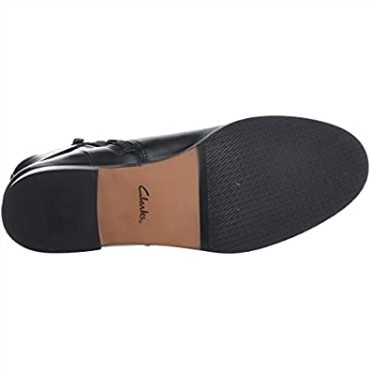 Bota Moda Mujer Hebilla Hamble Clarks Cuero Negro
