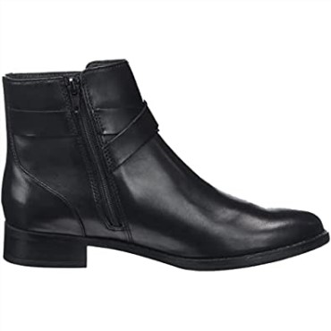 Bota Moda Mujer Hebilla Hamble Clarks Cuero Negro