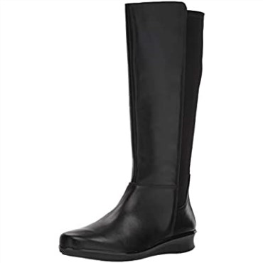 Bota Fashion Mujer Hope Play Negra Piel Textil Clarks