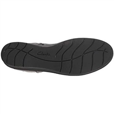 Bota Fashion Mujer Hope Play Negra Piel Textil Clarks