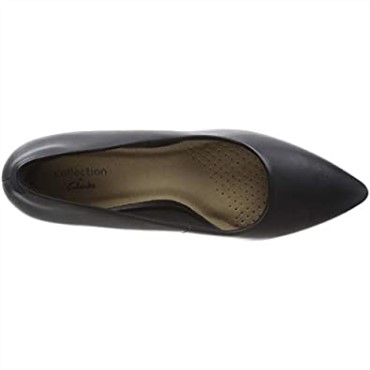 Zapato De Vestir Uniforme Mujer Illeana Tulip Clarks Cuero Negro