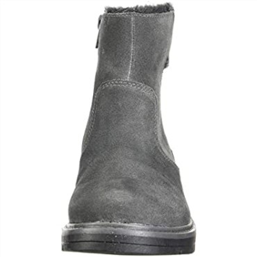 Botín Mujer Ivery Jet Gris Oscuro Ante Forrado Cálido Clarks