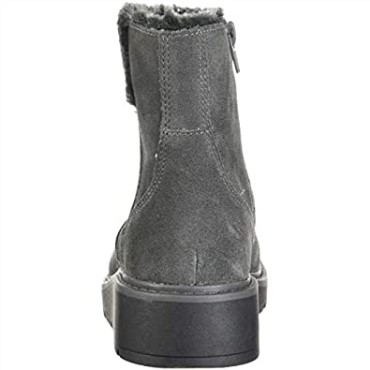 Botín Mujer Ivery Jet Gris Oscuro Ante Forrado Cálido Clarks