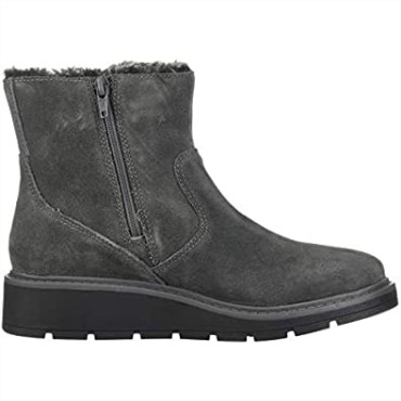 Botín Mujer Ivery Jet Gris Oscuro Ante Forrado Cálido Clarks