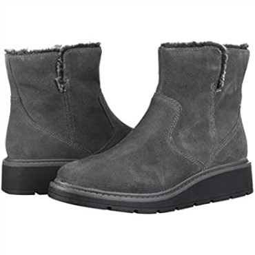 Botín Mujer Ivery Jet Gris Oscuro Ante Forrado Cálido Clarks
