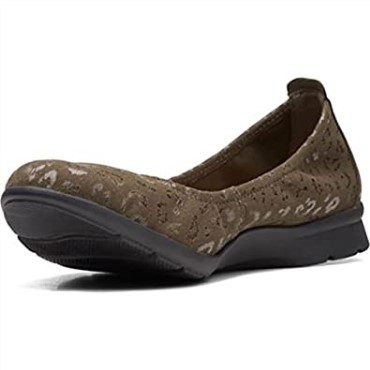 Bailarina Jenette Easy De Mujer Tela Verde Oliva Clarks