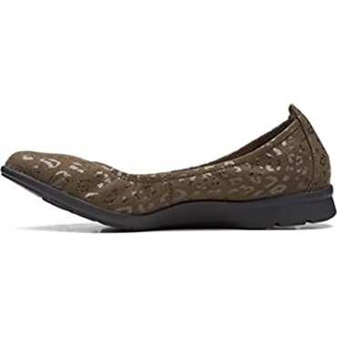 Bailarina Jenette Easy De Mujer Tela Verde Oliva Clarks