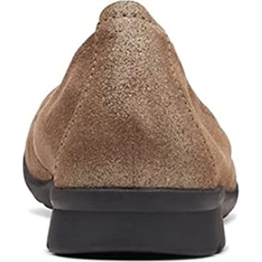 Bailarinas De Mujer Jenette Easy Clarks Peltre Metalizado Gamuza
